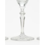Five Bohemian crystal flutes