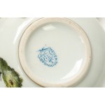 Porcelain tea set with gold trim and butterfly and bird decoration. Herend Hungary.