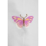 Lightweight linen tablecloth with 12 napkins decorated with fruit, flowers, lemons, and butterflies
