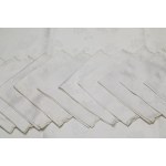 Pratesi white Flanders tablecloth with 12 napkins