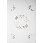 Lightweight floral-print tablecloth with 12 napkins