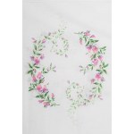 Lightweight floral-print tablecloth with 12 napkins