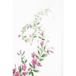 Lightweight floral-print tablecloth with 12 napkins