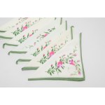 Lightweight floral-print tablecloth with 12 napkins