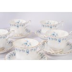 Royal Albert Memory Lane 12-piece white porcelain tea set with forget-me-nots