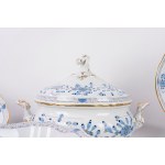 Important 12-piece porcelain dinner service, Blue Indianische Blumen, Meissen