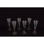 Moser. Set of six crystal flutes.