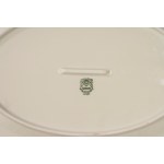 White porcelain dinner service with gray and pink decorations, Laveno Verbano