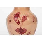 A vermilion Ming-style Italian porcelain vase. Richard Ginori