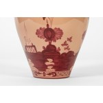 A vermilion Ming-style Italian porcelain vase. Richard Ginori