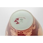 A vermilion Ming-style Italian porcelain vase. Richard Ginori