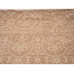 Rectangular Burano lace tablecloth featuring rich floral motifs on a mesh background. Includes twelve napkins.