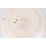 Lot consisting of four polychrome majolica plates