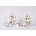 Important polychrome porcelain dinner service for 12, Queen Victoria, Herend, Hungary