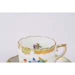 Important polychrome porcelain dinner service for 12, Queen Victoria, Herend, Hungary