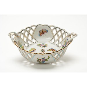 Porcelánový košík „Královna Viktorie“, Herend, Maďarsko
