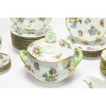 Queen Victoria polychrome porcelain dinner set. Herend, Hungary