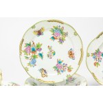 Queen Victoria polychrome porcelain dinner set. Herend, Hungary