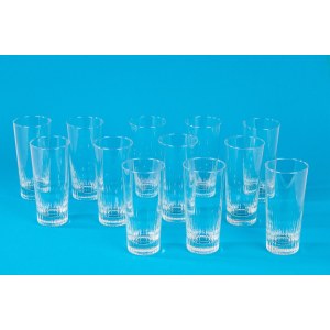 Set of 12 glass cocktail glasses