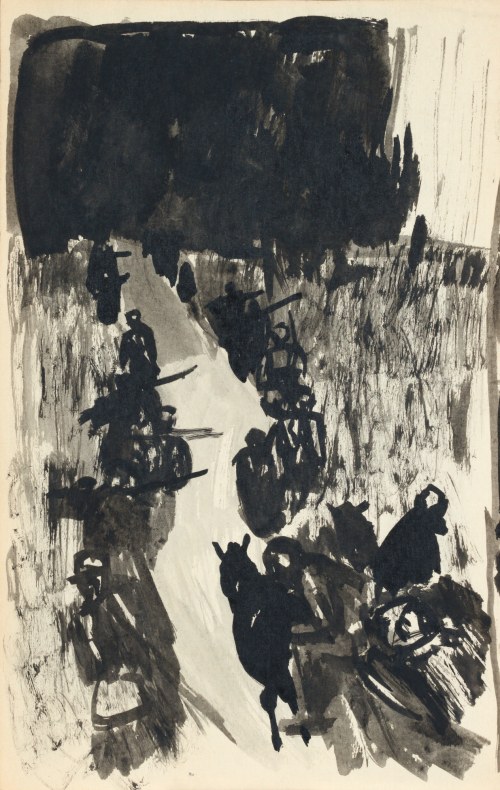 Ludwik MACIĄG (1920-2007), Szkice z wojny: Wymarsz wojsk