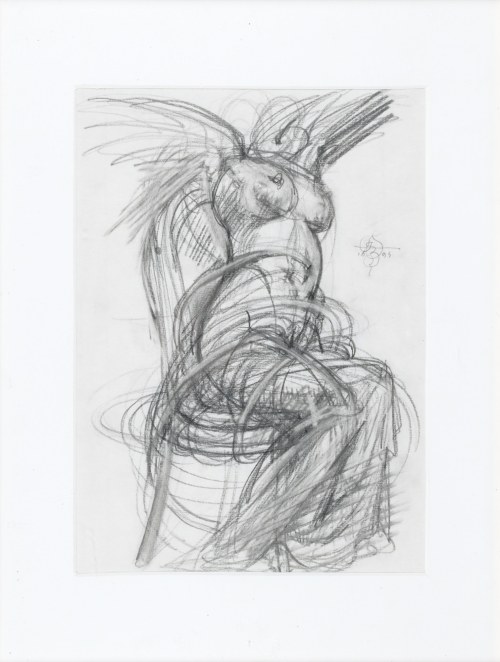 Franciszek STAROWIEYSKI (1930-2009), Akt na krześle, 1994