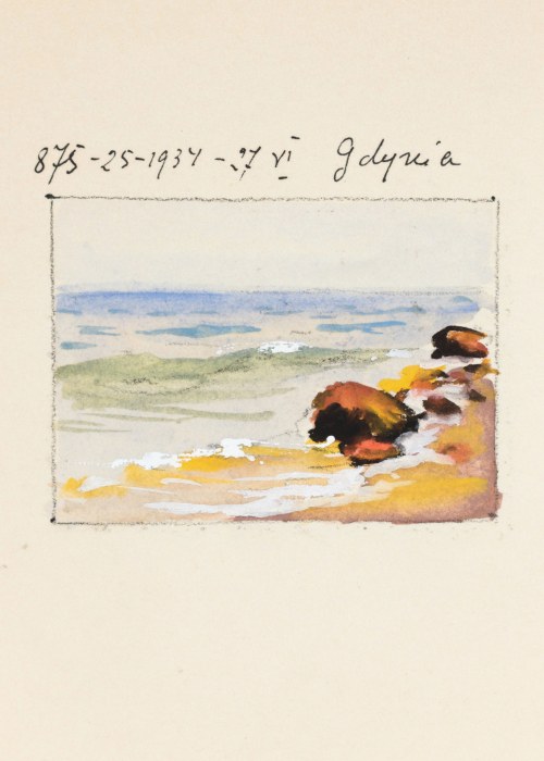 Soter August JAXA-MAŁACHOWSKI (1867-1952), Brzeg Bałtyku w Gdyni, 1934