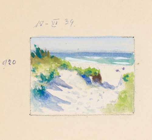 Soter August JAXA-MAŁACHOWSKI (1867-1952), Wejście na plażę, 1939