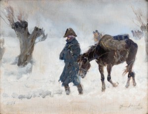 Jerzy KOSSAK (1886-1955), Odwrót spod Moskwy