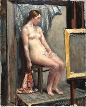 Wojciech WEISS (1875-1950), Modelka w pracowni artysty