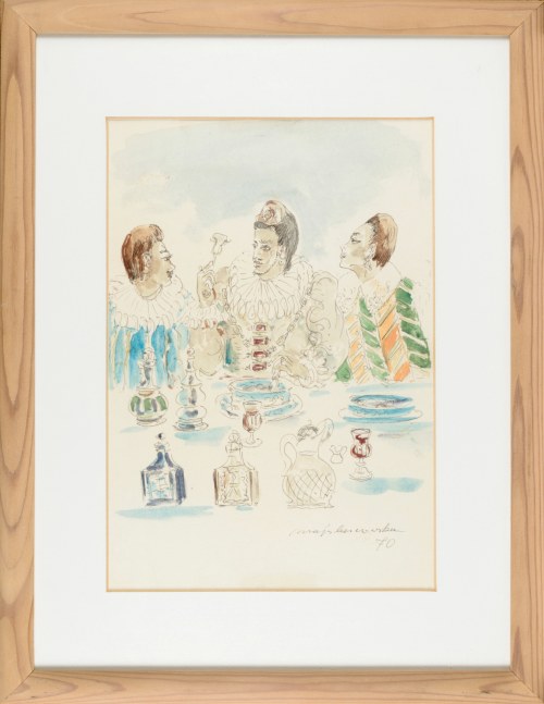 Maja BEREZOWSKA (1898-1978), Przy stole, 1970