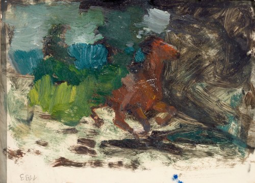 Ludwik MACIĄG (1920-2007), Pędzący koń - praca dwustronna