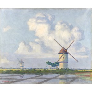 Ludwik CYLKOW (1877–1934), Landscape with a Windmill