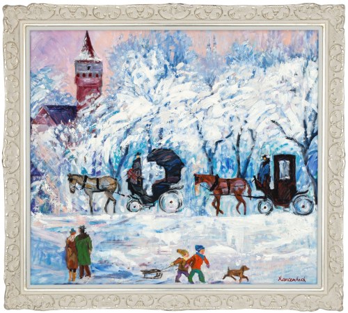 Jan SZANCENBACH (1928 - 1998), Dorożki pod Barbakanem