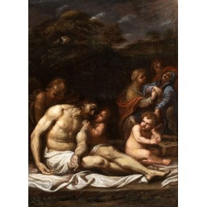 Artista attivo a Roma, XVII secolo, Lamentation with angels (The Mourning of Christ)