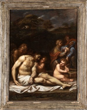 Artista attivo a Roma, XVII secolo, Lamentation with angels (The Mourning of Christ)