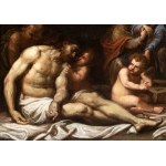 Artista attivo a Roma, XVII secolo, Lamentation with angels (The Mourning of Christ)