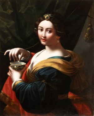 Artista attivo a Roma, XVII secolo, Cleopatra and the Pearl Earring