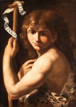 Artista emiliano, XVII secolo, The young Saint Jhon the Baptist