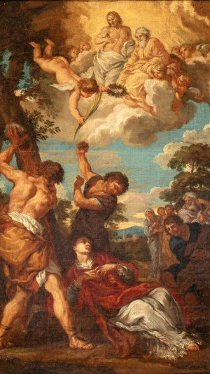 Filippo Lauri (attribuito a) (Roma 1623 - Roma 1694), The martyrdom of Saint Stephan