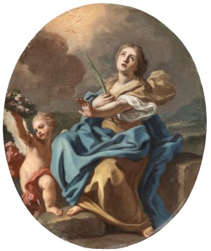 Francesco de Mura (Napoli 1696 - 1782), Saint Martyr (Saint Irene?)