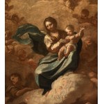 Sebastiano Conca (attribuito a) (Gaeta 1680 - Napoli 1764), Madonna in Glory with Hosts of Angels and Penitents