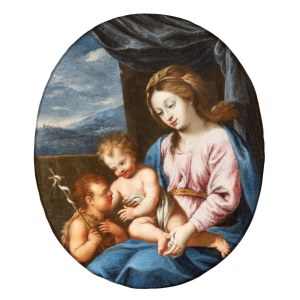 Lorenzo Masucci (Roma 1726 - 1785), Virgin with Child and Saint John the Baptist