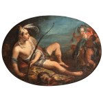 Giuseppe Antonio Ghedini (Ficarolo, 1707 - Ferrare, 1791), a) Allégorie de l'Asie ; b) Allégorie de l'Amérique. Une paire de tableaux.