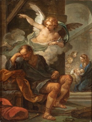 Charles-Joseph Natoire (Nîmes 1700 - Castel Gandolfo 1777), The Dream of Saint Joseph