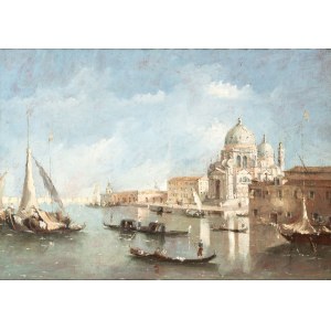 Francesco Guardi (cercle de) (Venise, 1712 - 1793), Vue de l'église Santa Maria della Salute