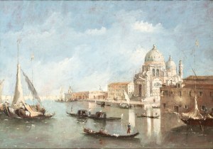 Francesco Guardi (cerchia di) (Venezia 1712 - 1793), View of the church of Santa Maria della Salute