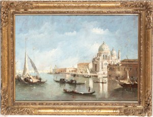 Francesco Guardi (cerchia di) (Venezia 1712 - 1793), View of the church of Santa Maria della Salute