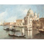 Francesco Guardi (cercle de) (Venise, 1712 - 1793), Vue de l'église Santa Maria della Salute