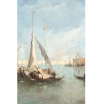 Francesco Guardi (cercle de) (Venise, 1712 - 1793), Vue de l'église Santa Maria della Salute