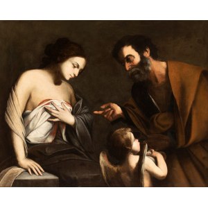 Diana De Rosa (attribuito a) (Napoli 1602 - 1643), Saint Agatha Visited by Saint Peter in Prison